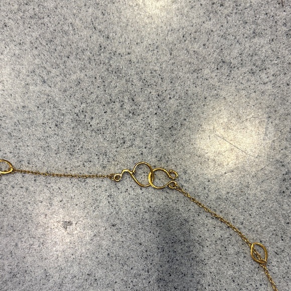 Gold Necklace with Multicolor Gem Accents - Picture 2 of 6